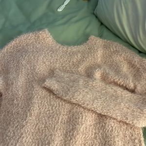 Cozy, pink sweater.